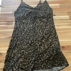 Zara Animal Print Slip Dress